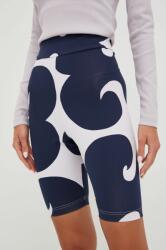 adidas Performance pantaloni scurti Marimekko femei, culoarea albastru marin, modelator, high waist 9BYY-SZD052_59X