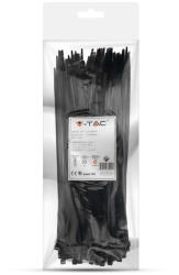 V-TAC fekete, műanyag gyorskötöző 3.5x250mm, 100db/csomag - SKU 11169 (11169)