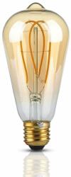 V-TAC 4.8W borostyán E27 filament ST64 LED égő, 1800K - SKU 217220 (217220)