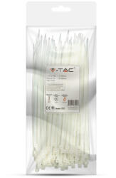 V-TAC fehér, műanyag gyorskötöző 3.5x200mm, 100db/csomag - SKU 11167 (11167)