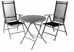 Garthen Set de scaune și masă de grădină-negru (GM36491_SL2_1)