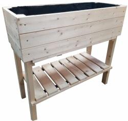 Tonap Strat de grădină înălțat din lemn cu poliță, 98, 5x41x87 cm (2VVZ1)