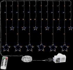 Voltronic Perdea de Crăciun - 12 stele, 150 LED-uri, alb cald / rece (30010253)