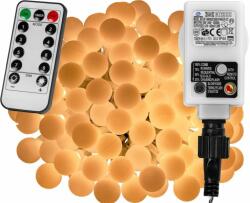 Voltronic Iluminare petrecere - 10m, 100 LED-uri, alb cald + controler (30010281)