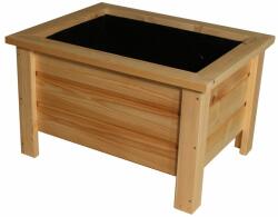 Tonap Jardinieră rustică din lemn, 58x45x37 cm, cu textile incluse (3KV2)