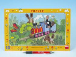 Teddies Puzzle MOLE și locomotivă 29, 5x19cm 15 bucăți (21001039)