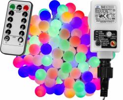 Voltronic Iluminare petrecere - 10m, 100 LED-uri, colorate + controler (30010283)