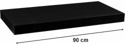 STILISTA Raft de perete STILISTA VOLATO - negru mat 90 cm (40070196)
