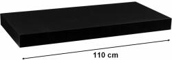 STILISTA Raft de perete STILISTA VOLATO - negru mat 110 cm (40070207)