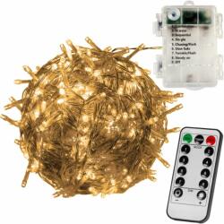 Voltronic Iluminat 100 LED de Crăciun - 10 m, alb cald, pe baterii (30010198)