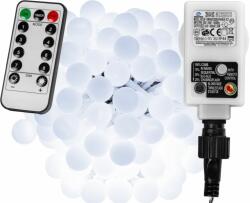 Voltronic Lumini pentru party - 10 m, 100 LED, alb rece + telecomandă (30010282)