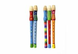 Teddies Flaut din lemn 33 cm mix de culori în pungă (00311094) Instrument muzical de jucarie