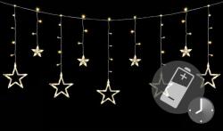 Nexos Lanț cu LED-uri de Crăciun - stele, 2, 65 m, 138 LED-uri, alb (BA11342)