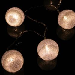 Nexos Decor luminos cu LED - bile croșetate, 10 LED-uri, alb cald (BI11386)