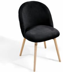 Miadomodo Set de scaune de masă din catifea, 2 buc - negru (ESST05sw02ER)