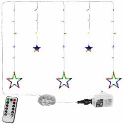 Voltronic Perdea de Crăciun - 5 stele, 61 LED-uri, colorate, controler (30010286)