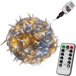Voltronic Lanț de Crăciun 200 LED - alb cald / rece + controler (30010242)