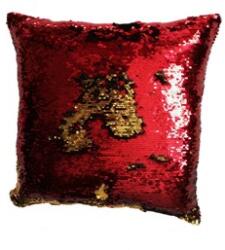 JAHU Husă de pernă cu paiete MAGIC 40 x 40 cm - roșu / auriu (1200021.03)
