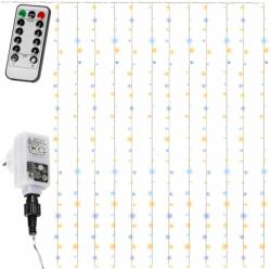 Voltronic Perdea luminoasă de Crăciun, 300 LED - 3x3 m, alb cald/rece (30010251)