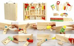 Teddies Unelte de lemn cu accesorii în cutie, 21x30x8cm (00850233) Set bricolaj copii