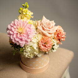 ImodFlowers Cutie cu Hortensie albă