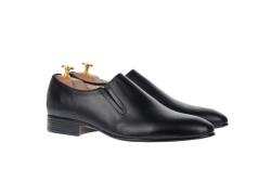 NIC-MAR Pantofi barbati cu elastic, eleganti din piele naturala neagra - NIC5EL - ellegant