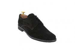 Lucianis style Pantofi barbati, model casual-elegant, piele naturala intoarsa, negru - PAVELN - ellegant