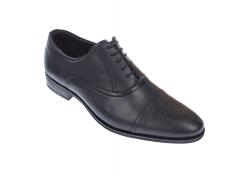 Lucas Shoes Pantofi barbati eleganti, cu siret, din piele naturala neagra - 356NEGRU