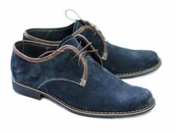 Rovi Design Oferta marimea 44 - Pantofi barbati, din piele naturala (Intoarsa) casual-eleganti, bleumarin - LP80