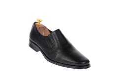 NIC-MAR Pantofi barbati cu elastic, eleganti din piele naturala neagra - NIC02ELN - ellegant