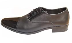 Lucianis style Pantofi barbati eleganti din piele naturala, cu varf lacuit - BVS20 - ellegant
