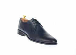 Ellion Pantofi barbati office, eleganti, din piele naturala, bleumarin inchis - SIR020BL