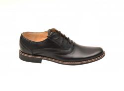 Rovi Design Pantofi negri barbati casual, eleganti din piele naturala LUX76N - ellegant