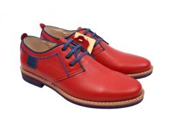 Lucianis style Pantofi barbati rosii, casual din piele naturala BOX - 501RBOXBL - ellegant