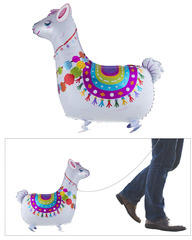 Funny Fashion Fólia lufi 78x69, 4 cm - sétáló alpakka (85909)