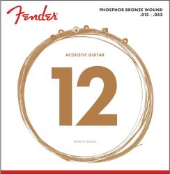 Fender 730060403 - Phosphor Bronze Acoustic Guitar Strings, Ball End, 60L . 012-. 053 Gauges, (6) - FEN067