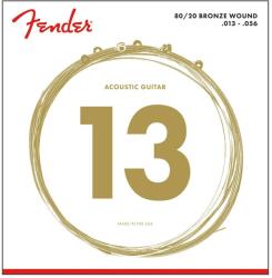Fender 730070408 - 80/20 Bronze Acoustic Strings Set Ball End 70M . 013-. 056 Gauges - FEN059