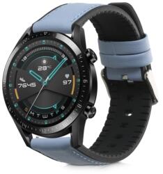 kwmobile Curea pentru Huawei Watch GT (46mm)/Watch GT 2 (46mm), Kwmobile, Albastru, Piele naturala, 55891.206 (55891.206)