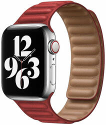 Viljar Leather Link Apple Watch bőrszíj piros 42/44/45 MM/Ultra