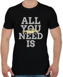 printfashion All you need is Beetle - Férfi póló - Fekete (9953733)