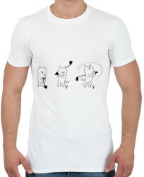 printfashion Macska golfozik - Férfi póló - Fehér (10283743)