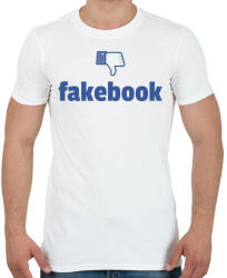 printfashion fakebook - Férfi póló - Fehér (10423332)