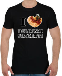printfashion I love Bolognai spagetti - Férfi póló - Fekete (10203828)