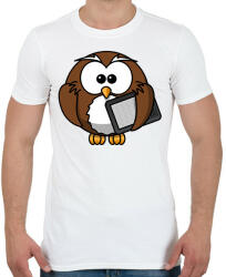 printfashion Értelmiségi bagoly - Férfi póló - Fehér (10341500)