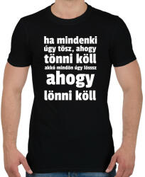 printfashion ahogy lönni köll. . . - Férfi póló - Fekete (9948355)