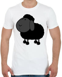 printfashion Fekete bárány - Férfi póló - Fehér (10296102)