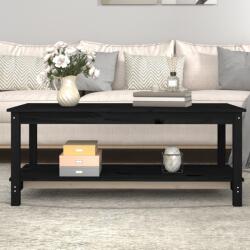 vidaXL Măsuță de cafea, negru, 110x55x45 cm, lemn masiv de pin (822276) Masa de cafea
