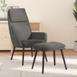 vidaXL Scaun de relaxare cu taburet, gri deschis, material textil (3097768)