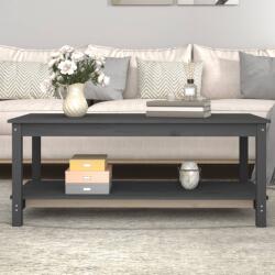 vidaXL Măsuță de cafea, gri, 110x55x45 cm, lemn masiv de pin (822274) Masa de cafea