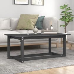 vidaXL Măsuță de cafea, gri, 110x55x45 cm, lemn masiv de pin (822169) Masa de cafea